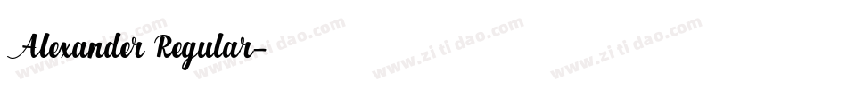 Alexander Regular字体转换